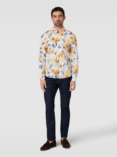 JOOP! Collection Slim Fit Freizeithemd mit Allover-Print Gelb 1