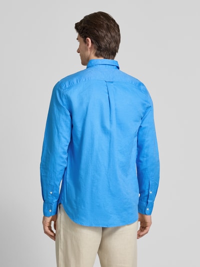 Tommy Hilfiger Regular Fit Freizeithemd aus Baumwoll-Leinen-Mix Royal 5