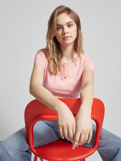 Tom Tailor Denim T-Shirt mit Label-Print Rosa 3