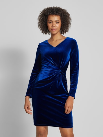 Christian Berg Woman Selection Knielanges Kleid mit Knoten-Detail Blau 4