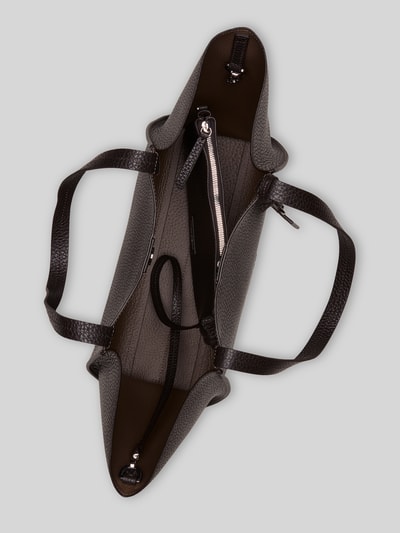 Marc O'Polo Shopper aus Rindsnappa mit Logo-Anhänger Dunkelbraun 4