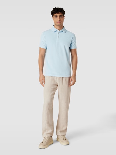 Paul & Shark Poloshirt mit Frottee Hellblau 1