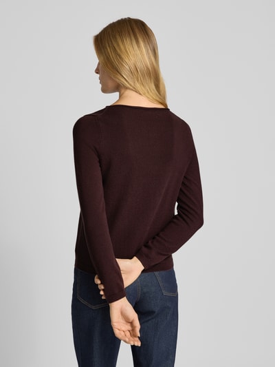 Marc O'Polo Regular Fit Strickpullover mit Schurwoll-Anteil Bordeaux 5