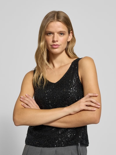 ONLY Top o kroju regular fit z cekinami model ‘ANA’ Czarny 3