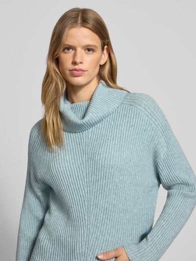 ONLY Regular Fit Rollkragenpullover aus Viskose-Mix Modell 'KATIA' Mittelgrau 3