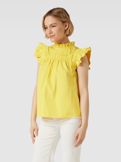 tonno & panna Blouse met volantmouwen, model 'Roswita' Geel - 4