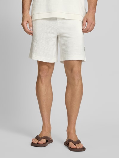 Marc O'Polo Relaxed Fit Sweatshorts aus Baumwoll-Mix Offwhite 4