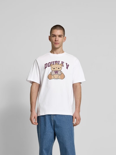 Wood Wood T-shirt met labelprint Wit - 4