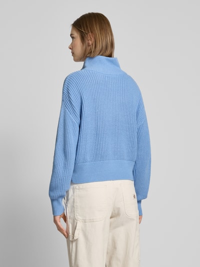 Only Oversized Troyer mit Strickmuster Modell 'DORITTA' Hellblau 5