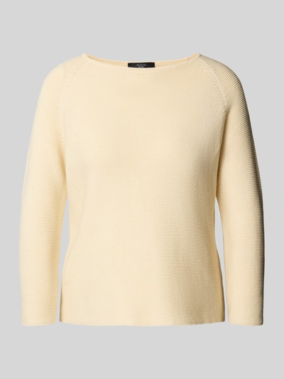 Weekend Max Mara Strickpullover mit Rundhalsausschnitt Modell 'ADDOTTO' Ecru 2