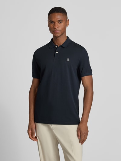 Marc O'Polo Poloshirt mit fein strukturierter Optik Marine 4