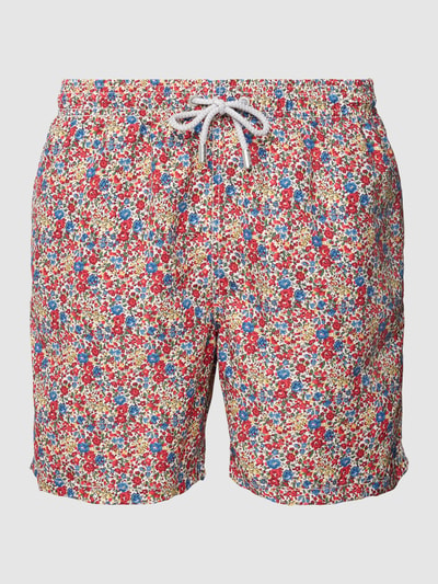 MC2 Saint Barth Badehose mit Allover-Muster Modell 'GUSTAVIA' Rot 1