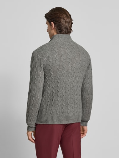 Polo Ralph Lauren Gebreide pullover van een mix van katoen en kasjmier met opstaande kraag Lichtgrijs - 5