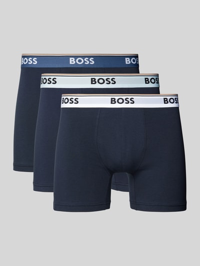 BOSS Boxershorts mit elastischem Logo-Bund im 3er-Pack Marine 1