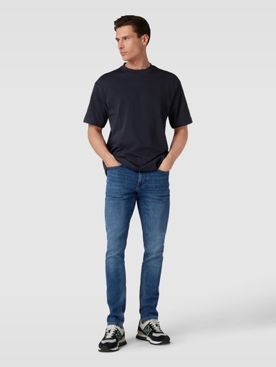 Tommy Hilfiger T-Shirt mit geripptem Rundhalsausschnitt Marine 1