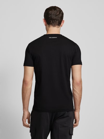 Karl Lagerfeld T-Shirt mit Motiv- und Label-Print Black 5