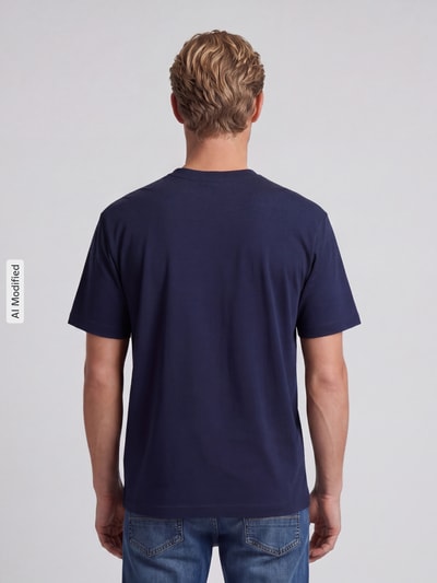 MCNEAL Regular Fit T-Shirt aus reiner Baumwolle Dunkelblau 5
