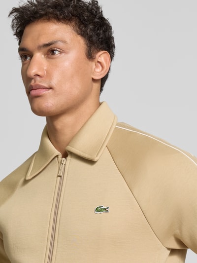 Lacoste Sweatjacke mit Logo-Badge Beige 3