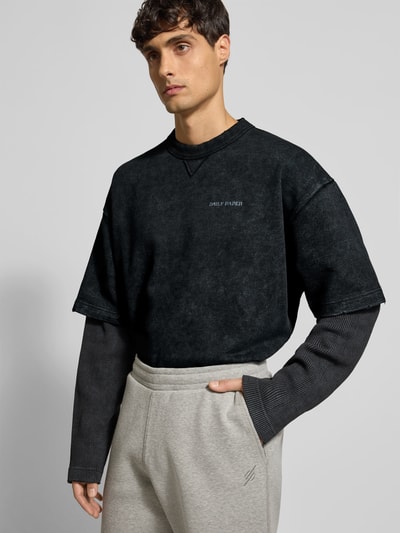 DAILY PAPER Longsleeve mit Label-Print Black 3