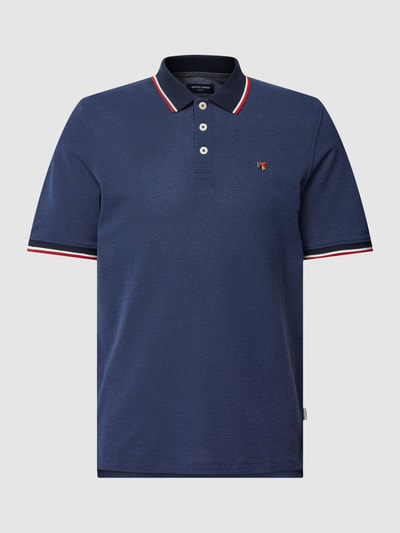 Jack & Jones Premium Koszulka polo z paskami w kontrastowym kolorze model ‘BLUWIN’ Królewski niebieski 2