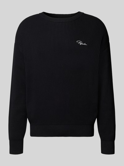 Pegador Strickpullover mit gerippten Abschlüssen Black 2