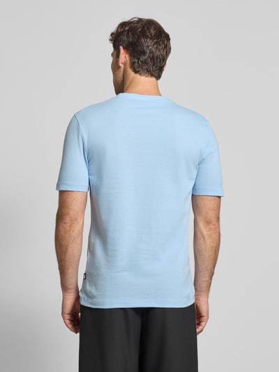 BOSS Regular fit T-shirt van katoenmix Bleu - 5