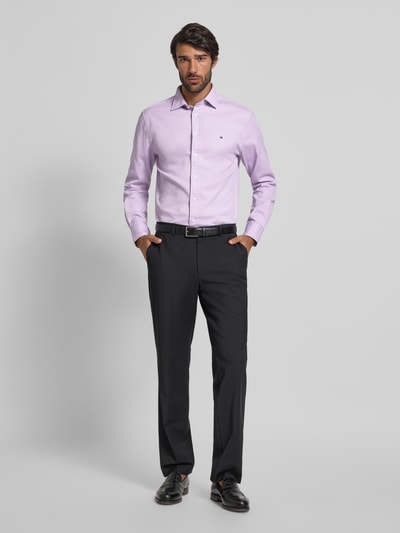 Tommy Hilfiger Regular fit zakelijk overhemd van katoenmix Helder paars - 1