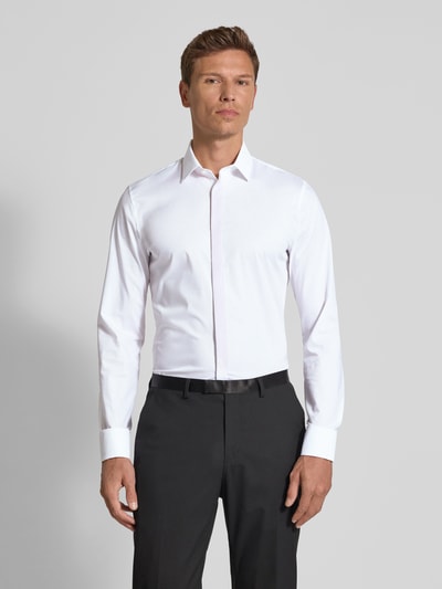 OLYMP No. Six Koszula biznesowa o kroju slim fit z kołnierzykiem typu kent model ‘URBAN KENT’ Biały 4