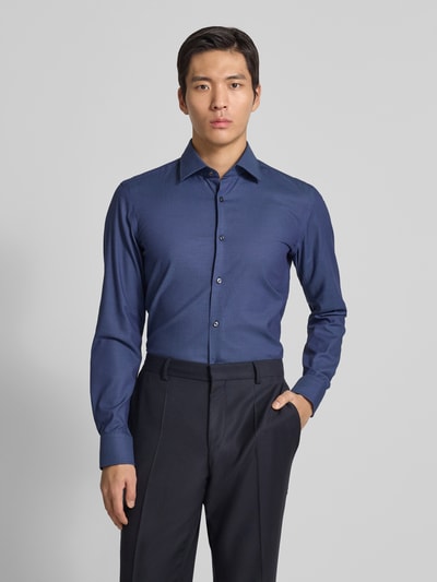 BOSS Slim Fit Businesshemd aus Baumwoll-Mix Modell 'HANK' Marine 4