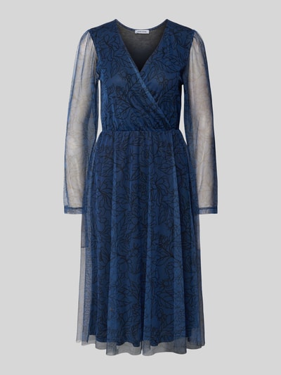 More & More Midi-jurk met V-hals Marineblauw - 2