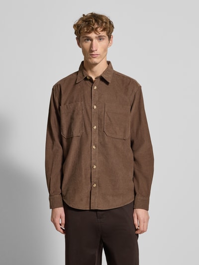 Only & Sons Koszula casualowa o luźnym kroju z czystej bawełny model ‘ALP’ Jasnobrązowy 4