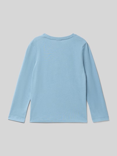 s.Oliver RED LABEL Bluzka z długim rękawem o kroju regular fit z mieszanki dżerseju i bawełny  Szaroniebieski 3