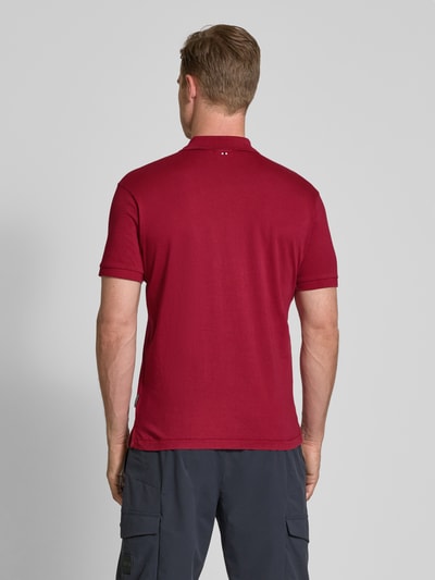 Napapijri Regular Fit Poloshirt mit Label-Stitching Modell 'elbas' Bordeaux 5