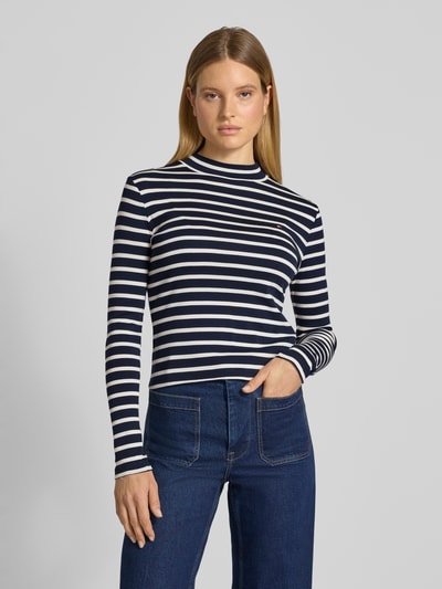 Tommy Hilfiger Slim Fit Langarmshirt aus reiner Baumwolle Marine 4