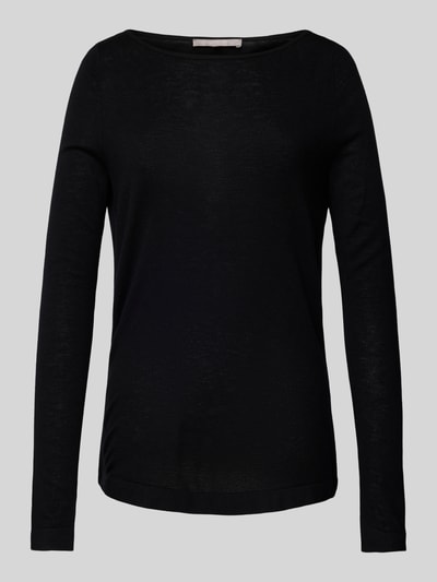 Christian Berg Woman Selection Wollpullover mit U-Boot-Ausschnitt Black 2