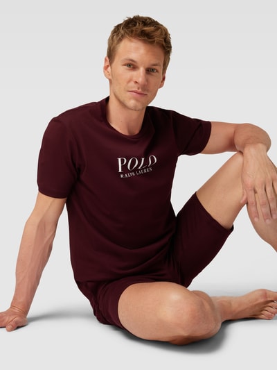 Polo Ralph Lauren Underwear T-Shirt mit Label-Print Modell 'LIQUID' Bordeaux 3