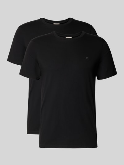 CK Calvin Klein T-Shirt mit Label-Stitching Black 2