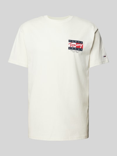 Tommy Jeans T-Shirt mit Label-Print Weiss 2