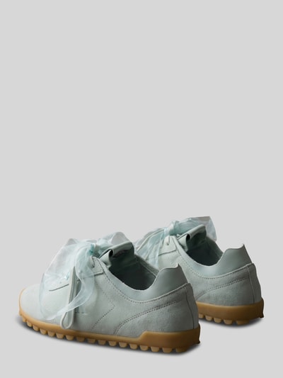 CK Calvin Klein Sneaker aus Veloursleder mit zwei Schnürsenkeln Hellblau 2
