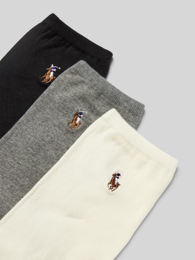 Polo Ralph Lauren Sokken met logostitching in een set van 3 paar Zwart - 2