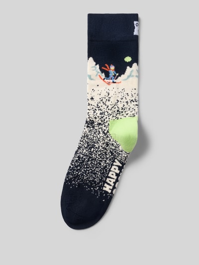 Happy Socks Socken mit Ski-Motiv Dunkelblau 1