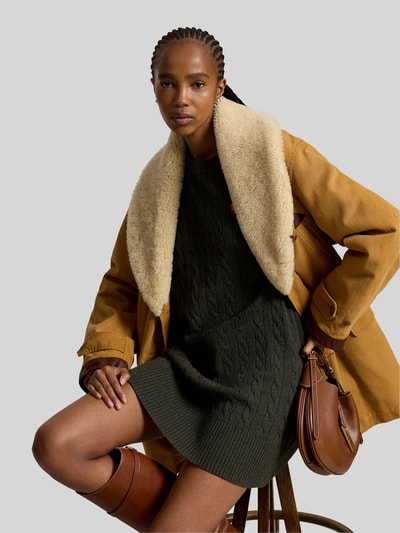 Polo Ralph Lauren Fließendes Freizeitkleid aus Woll-Kaschmir-Mix Oliv 6