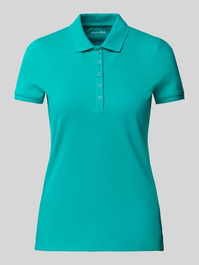 Christian Berg Woman Koszulka polo z krótką listwą guzikową Szmaragdowy 2