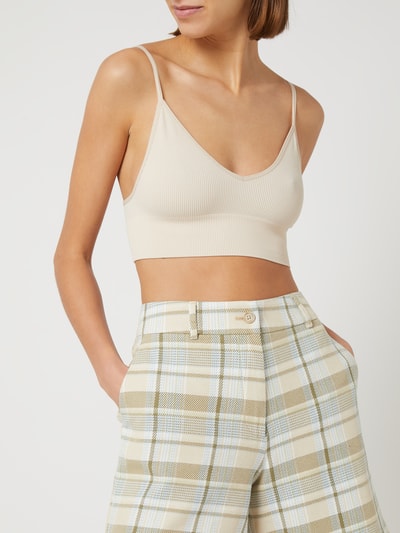 Only Crop Top mit Spaghettiträgern Modell 'Vicky' Offwhite 4