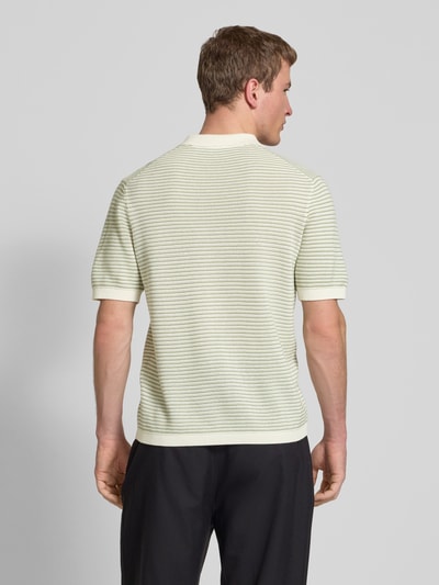 Only & Sons Poloshirt mit gerippten Abschlüssen Modell 'KIAN' Offwhite Melange 5