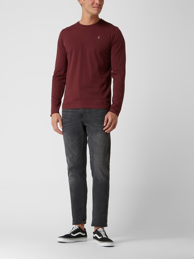 NO EXCESS Longsleeve aus Baumwolle  Bordeaux Rot 1
