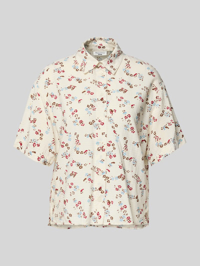 Marc O'Polo DENIM Regular Fit Kurzarmbluse aus Viskose-Mix Offwhite 2