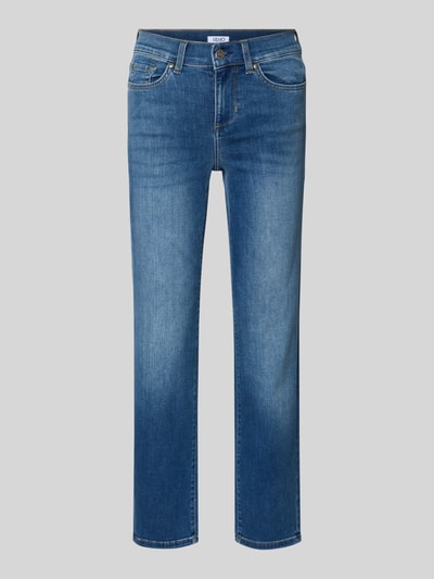 Produktfoto, Jeans mit 5-Pocket-Design von Liu Jo White, blauer Baumwoll-Mix mit Stretch-Anteil, Slim Fit, mittlere Waschung