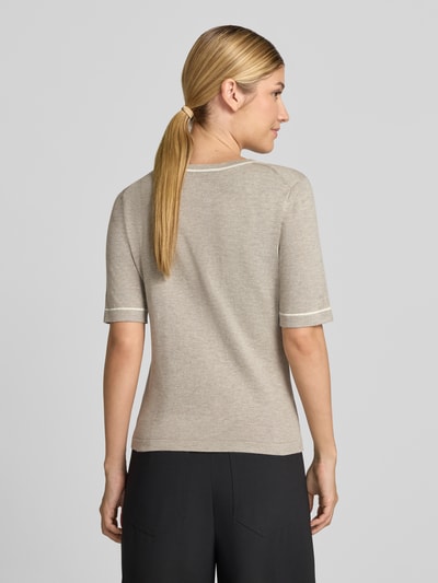Christian Berg Woman Selection Pullover aus Viskose-Mix in Strick-Optik Beige Melange 5