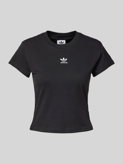 adidas Originals T Shirt mit Label Stitching black online kaufen